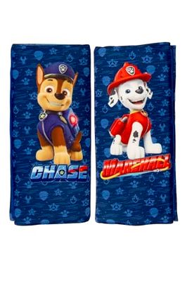 Paw Patrol Lot de 2 Mini-Coussinets Pat'Patrouille pour garçons avec Les Personnages Chase et Marshall. Idéal pour Les Ceintures de sécurité pour Enfants. Très Confortables et lavables.