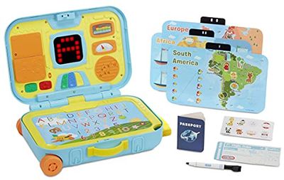 Little Tikes Learn & Play Maleta de aprendizaje, Juguete interactivo y educativo, Incluye mapas, pasaporte y más, Edad: a partir de 2 años