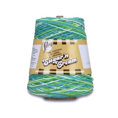 Lily Sugar N Cream Cones Emerald Energy Ombre Yarn - 1 Pack of 14oz/400g - Cotton - 4 Medium - 706 Yards - Knitting, Crocheting & Crafts