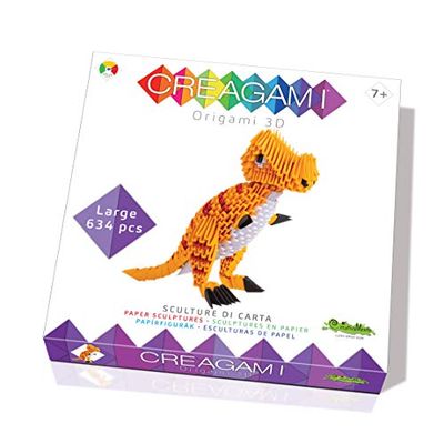 CreativaMente-735 Creagami – T-Rex – Juego en Caja, Multicolor, único (735)