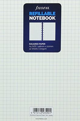 Filofax A5 Notebook refill - squared paper white