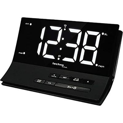 Wekkerradio WT 482 met wit LED-display en radioklok