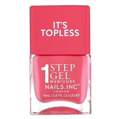 Nails Inc Topless Sofia (corallo) – Smalto gel senza UV – manicure 1-step con ca. 8 giorni di durata – asciugatura rapida, vegano & 21-free – per bambini & adulti – senza base/top coat
