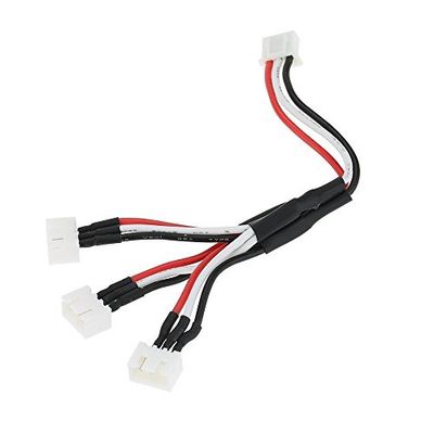 YUNIQUE GREEN-CLEAN-POWER - Cable de Cargador 3 en 1 de 7.4V 2S | Apto para Drones JJRC, WLtoys, SYMA | Carga 3 Baterías Simultáneamente, Negro, Plástico