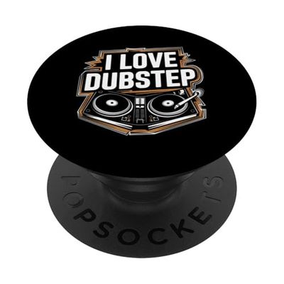 I Love Dubstep DJ Giradischi Music Beat PopSockets PopGrip Adesivo