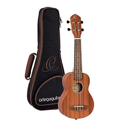 Ortega Guitars Soprano Ukulele Acoustic – Timber Series – Including Gigbag – Sapele, Natural (RFU10S)