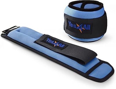 Yes4All VZ5G Peso Caviglia in neoprene, 1,8 KG Coppia = 2 * 0,9 KG, Blu