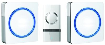 Solight 1L23-2x campana inalámbrica con conexión de socket, 120 m, blanco