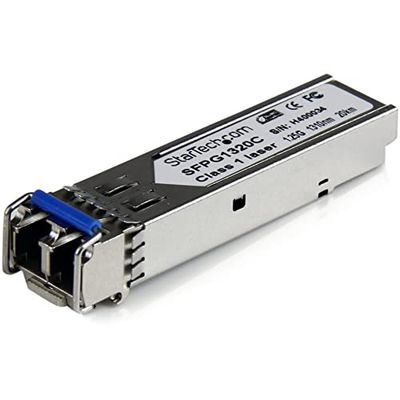 StarTech.com Cisco compatibele Gigabit SFP transceiver module SM LC, Mini-GBIC tot 20 km, glasvezel transceiver met DDM 1310nm 1000Base-LH