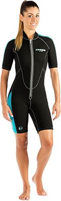 Cressi Lido Lady 2 mm Combinaisons Femme, Noir/Aiguemarine, L/4