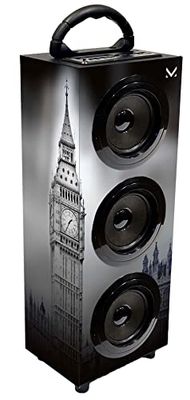Majestic TS 100BT USB SD AX - Bluetooth multimedia audio system 3 speakers and 1 subwoofer, rechargeable battery, USB/SD/AUX inputs, remote control, London