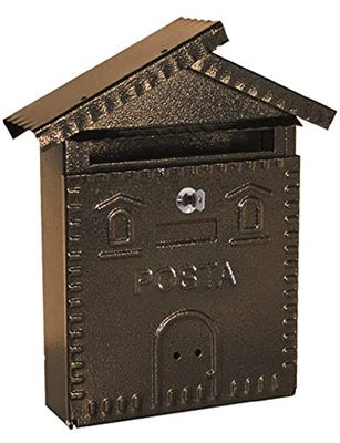 Cajas de Cartas, Hierro, caseta, Antracita, 28 x 9 x 35 cm