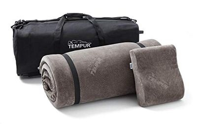 Tempur - Conjunto de viagem - mala com rodas de cor cinzenta - medidas 39 x 87 x 30 cm