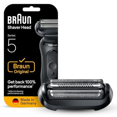 Braun Series 5 Electric Shaver Original Replacement Head, Get Back 100% Performance, Compatible with 50, 51, 52 Generations Shavers, 54B