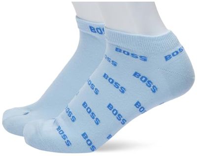 BOSS Men's 2P AS Allover Col CC Ankle_Socks, Light/Pastel Blue451, 43-46