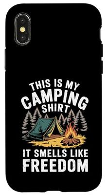Camp Quote Vintage Fan Designs Campfire Vintage Camping Case for iPhone X/XS