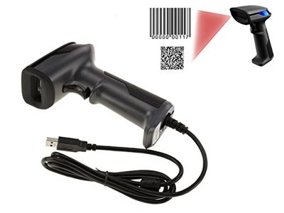 KALEA-INFORMATIQUE Douchette Scanner Lecteur pour Codes Barres 1D UPC, EAN, GS1 etc...et 2D QR Code, DataMatrix, Aztec etc...USB Barcode Scanner