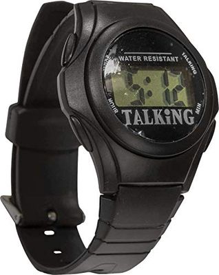 Aidapt Talking Large Digits Waterproof Watch with Loud Clear Easy to Understand Voice, Daily Alarm and Adjustable Strap for Visually Impaired and Blind Users