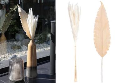 Pack of 4 Foam Flower, Synthetic foam, cream, PU 4, L. 2 cm, W. 18 cm, H. 82 cm