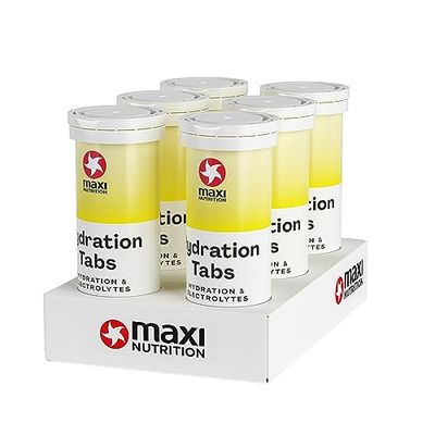 Maxi Nutrition Hydration tabs, Lemon Lime, Zero Sugar| Effervescent Electrolyte Tablets| for Improved Hydration & Recovery | Suitable for Vegans & Vegetarians | 10 Tablets