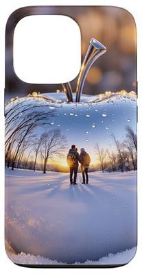 Fantasy Inverno Neve Mela Custodia per iPhone 13 Pro
