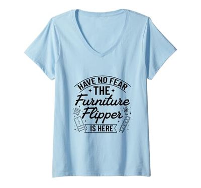 Womens Furniture Flipping and Furniture Flipper V-Neck T-Shirt