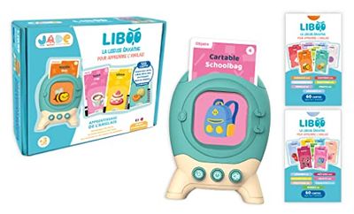 J.A.D.E - Leesapparaat Liboo - Frans - Engels - 240 Woorden - 141510 - Educatief Spel - Multicolor - Plastic - Inclusief Batterijen - Woordenschat - Leren - Frans Design - Vanaf 3 Jaar.