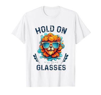 Funny Health, Hold On Let Me Get My Glasses Mujer Amante de los Perros Camiseta