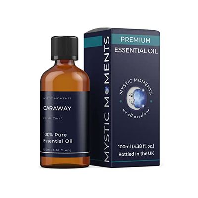 Mystic Moments | Caraway Essential Oil 100ml - Pure & Natural Oil for Diffusers, Aromatherapy & Massage Blends Vegan GMO Free