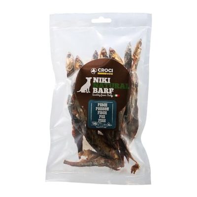 Croci Niki Natural Barf Fish - Snack per cane 100% Acciuga essiccata, Ricca di proteine naturali, Dieta Barf per cani, Senza additivi artificiali e conservati, 100 g