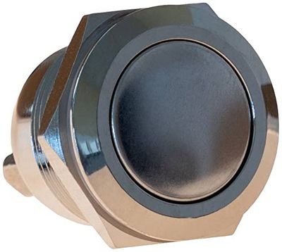 Joy-it Button19C-01 Button19C-01 - Interruttore a pulsante (diametro x lunghezza), 19 mm x 27,50 mm, IP65, 1 pezzo