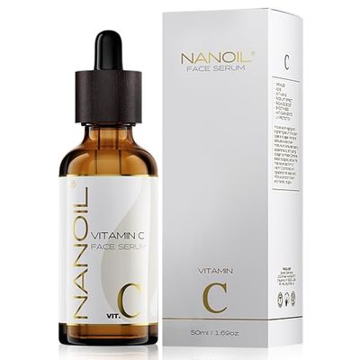 Ansiktsserum Med C-Vitamin Nanoil Vitamin C Face Serum 50ml - Upplysande, Lystergivande & Återupplivande Ansiktsserum