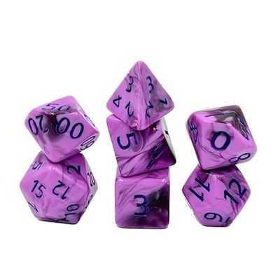Dice4friends DIC17538 tärningsset: körsbärsgummi (7) tärningar