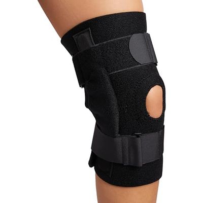 Blue Dot Knee Brace Hinged Padded Cuffs Pull & Press Fastener