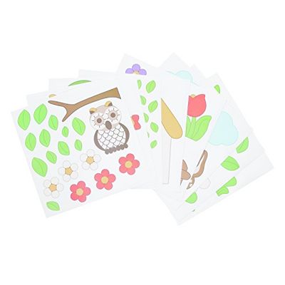 THUN Bebé Wall Stickers Granja 8 Hojas Pegatinas, Vinilo, Multicolor, 32 x 31 x 0.5 cm