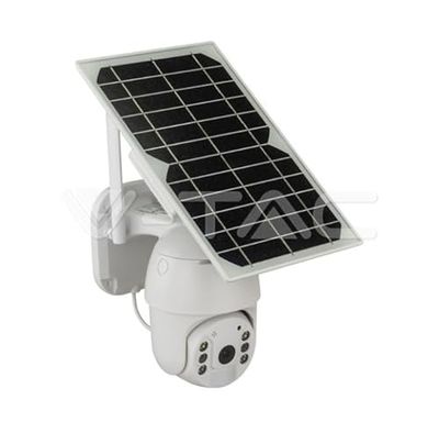 V-TAC HD Smart Solar Energy PTZ Camera With Sensor White Body