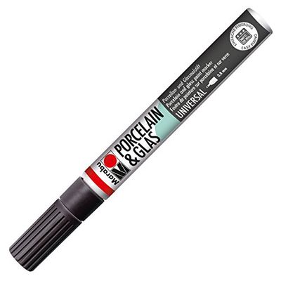 Marabu Peinture pour Porcelaine (Pointe 0,8 mm) – 073 Noir