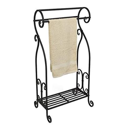 Ambiente Haus 92082 - Portasciugamani ruotato, 90 cm, colore: Nero