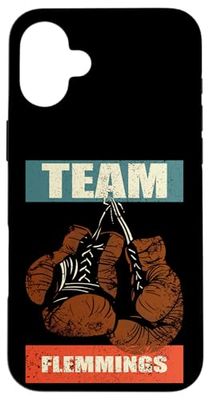 Flemmings last name Retro Family Boxing Gloves Case for iPhone 16 Plus