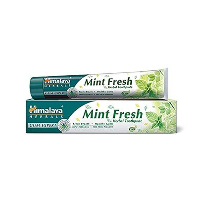 Himalaya Herbals Mint Toothpaste with Active Ingredients for Healthy Protected Gums and Fresh Breath| Anti-inflammatory Properties Maintain Complete Oral Hygiene - 75ml