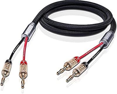 Oehlbach XXL Fusion Two B - afgeschermde high-end luidsprekerkabelset met banana-connector, Made in Germany - 2 x 4 m