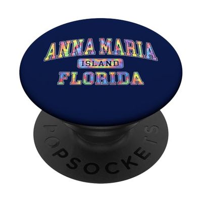 Vacaciones familiares de verano en Anna Maria Island Florida Tie Dye PopSockets PopGrip Adhesivo