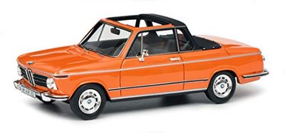 Schuco 450908600, oranje BMW 2002 Cabrio, Baur, Resin, modelauto, 1:43