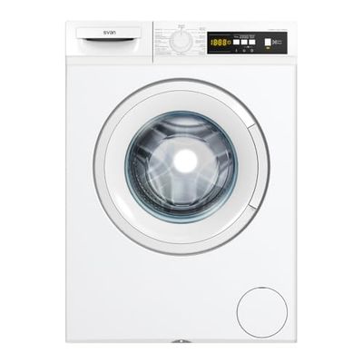 Svan Lavadora 9Kg Carga Frontal Blanco SL9100DD. 2000W, 1000rpm, 15 Programas, Función Stop&Go, Clase de Eficiencia Energética D