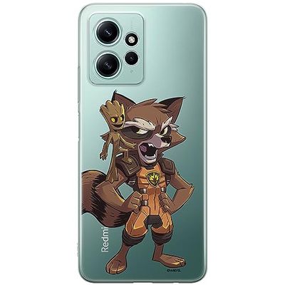 ERT GROUP etui na telefon Xiaomi REDMI NOTE 12 4G, case oryginalny i oficjalnie licencjonowany przez Marvel, wzór Guardians of the Galaxy 018, plecki z TPU częściowo przeźroczyste