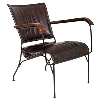 Sillon de metal y piel