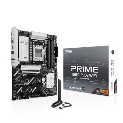ASUS Prime B850-PLUS WiFi, Carte mère AMD ATX, 8+2+1 Phases d'alimentation, Emplacement DDR5, PCIe 5.0, 3 emplacements M.2, Wi-FI 6E, Ethernet Realtek 2,5 GB, DisplayPort, HDMI, USB-A et USB-C 10
