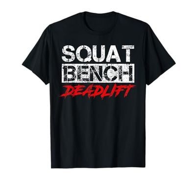 Allenamento Powerlifting Squat Bench Deadlift Sport Maglietta