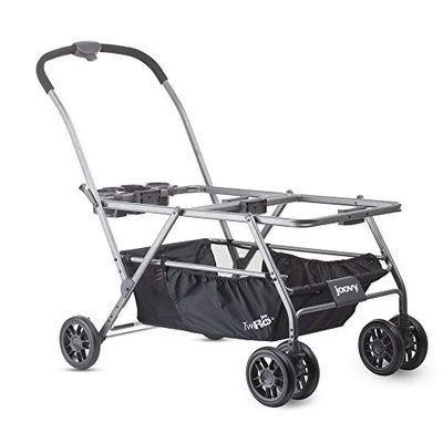 Joovy Twin Roo+ kinderwagen met Maxi-Cosi autostoeladapter, kinderwagen voor dubbele autostoelen