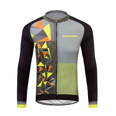 Uglyfrog Maglia Ciclismo Primavera Autunno Maglia Ciclismo A Manica Lunga Quick Dry Sweat, Traspirante (XS, S, M, L, XL, XXL, XXXL, XXXXL) LSNL02F
